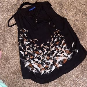 APT 9 Sleeveless Black Blouse